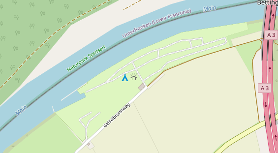 Campingplatz auf Satellitenbild