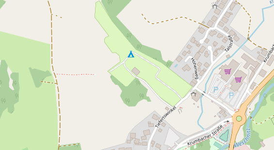 Campingplatz auf Satellitenbild