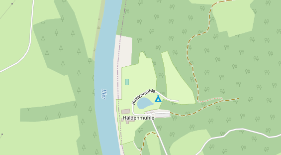 Campingplatz auf Satellitenbild