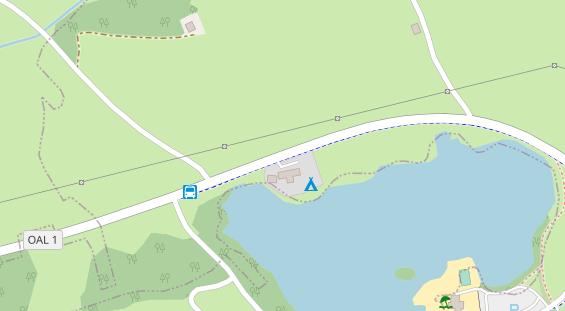 Campingplatz auf Satellitenbild