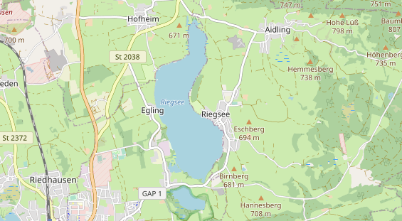 Campingplatz auf Karte