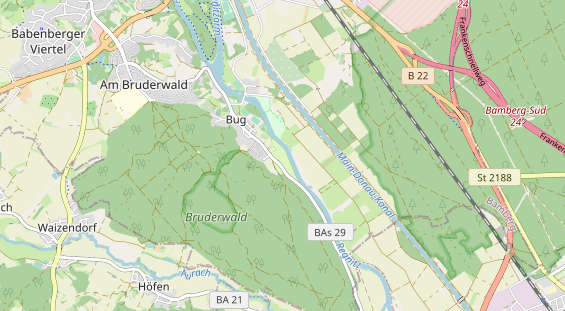 Campingplatz auf Karte