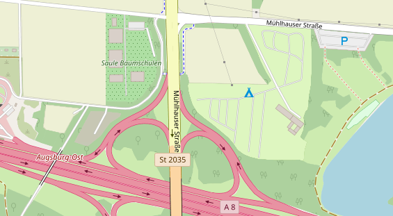 Campingplatz auf Satellitenbild