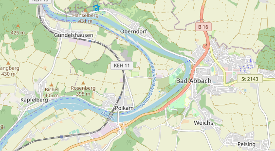 Campingplatz auf Karte