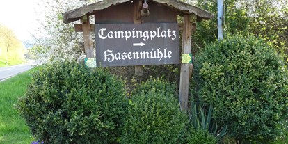 Campingplätze - Grillen mit Holzkohle möglich - Franken - Campingplatz Hasenmühle