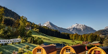 Campingplätze - Barrierefreie Sanitärgebäude - Berchtesgaden - Panoramablick mit Camping-Fassl - Camping-Resort Allweglehen