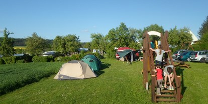 Campingplätze - Grillen mit Holzkohle möglich - Franken - zelten und spielen - Camping Bergesruh