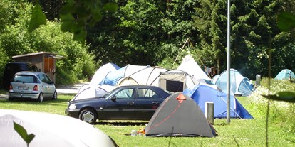 Campingplätze - Grillen mit Holzkohle möglich - Franken - Camping Jurahöhe