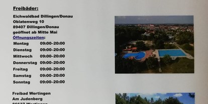 Campingplätze - Pool/Freibad - Allgäu / Bayerisch Schwaben - Goldberg-Camping Mörslingen