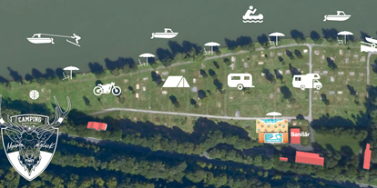 Campingplätze - Liegt am Fluss/Bach - Franken - Mainglueck Campingplatz Platzplan - Mainglück Camping