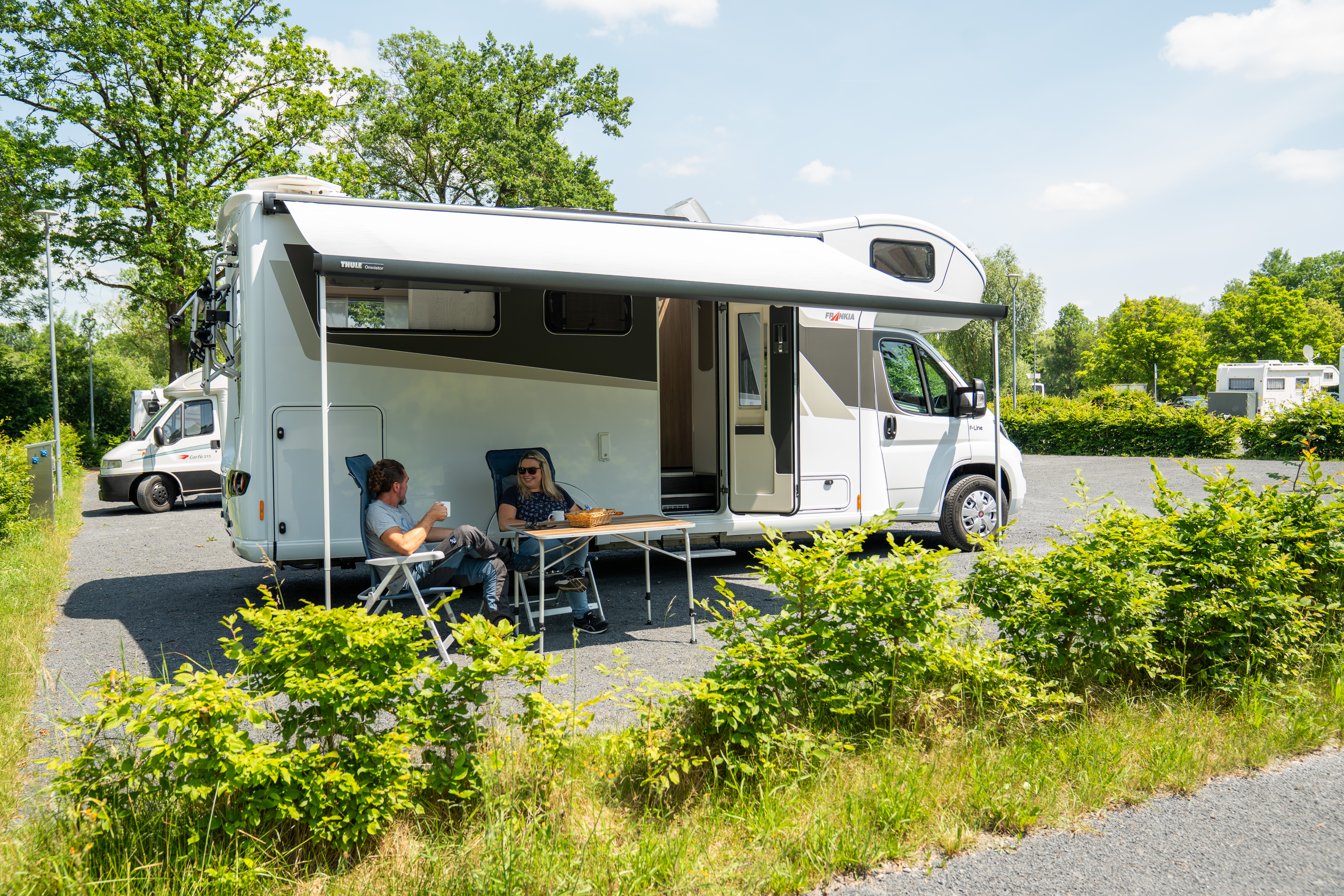 Campingplätze - Thüringen Süd - Stellplatz eingebettet in die schöne Natur in Bad Rodach - Wohnmobilstellplatz Thermenaue 