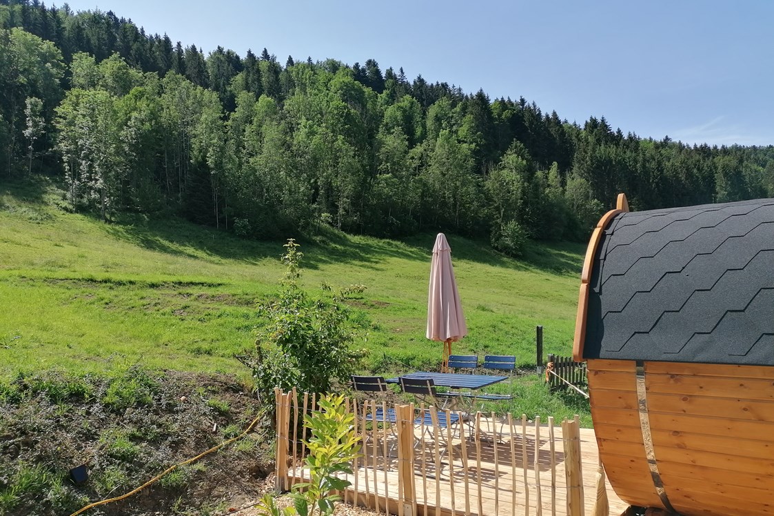 Campingplatz: Das Schlaffass Wolpertinger am Camping Aach bei Oberstaufen - Camping-Aach bei Oberstaufen