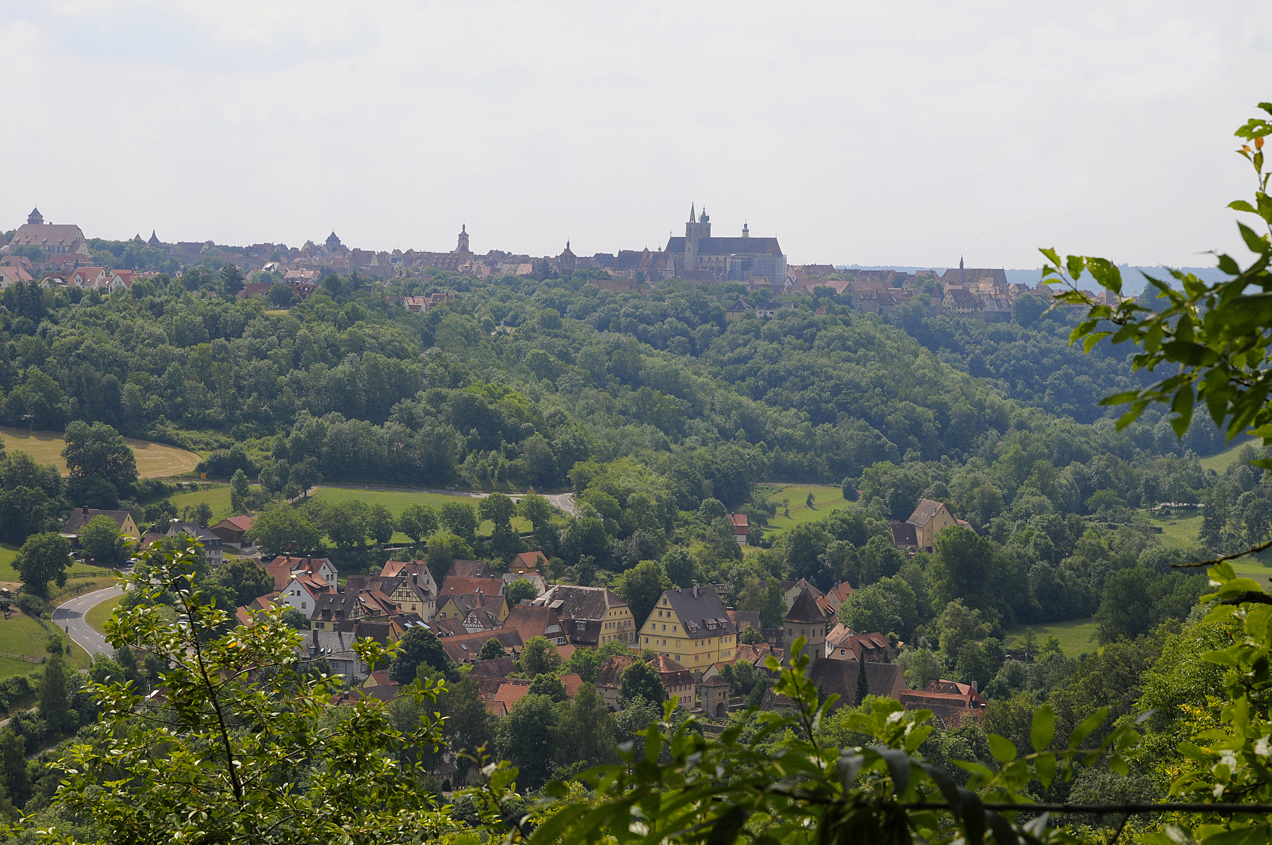 Campingplatz: Blick auf Rothenburg - Camping Tauberromantik