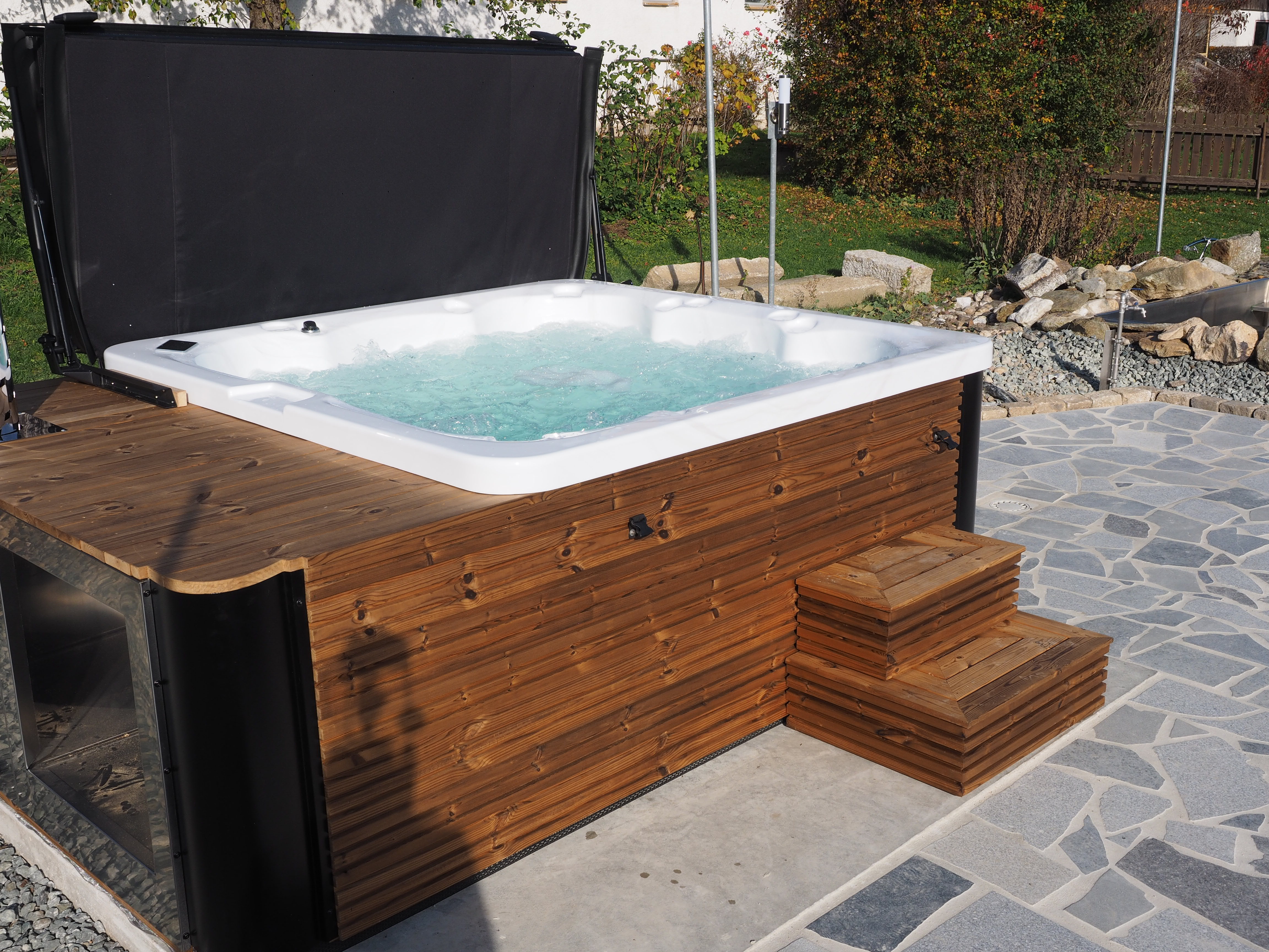 Campingplatz: Hot-Tub Whirlpool am Biopool - Birkholmhof Ferienwohnung und Camping mit Biopool, Hot-Tub 