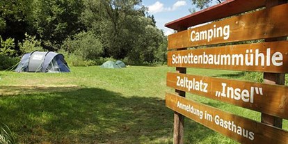 Campingplätze - Camping Schrottenbaummühle