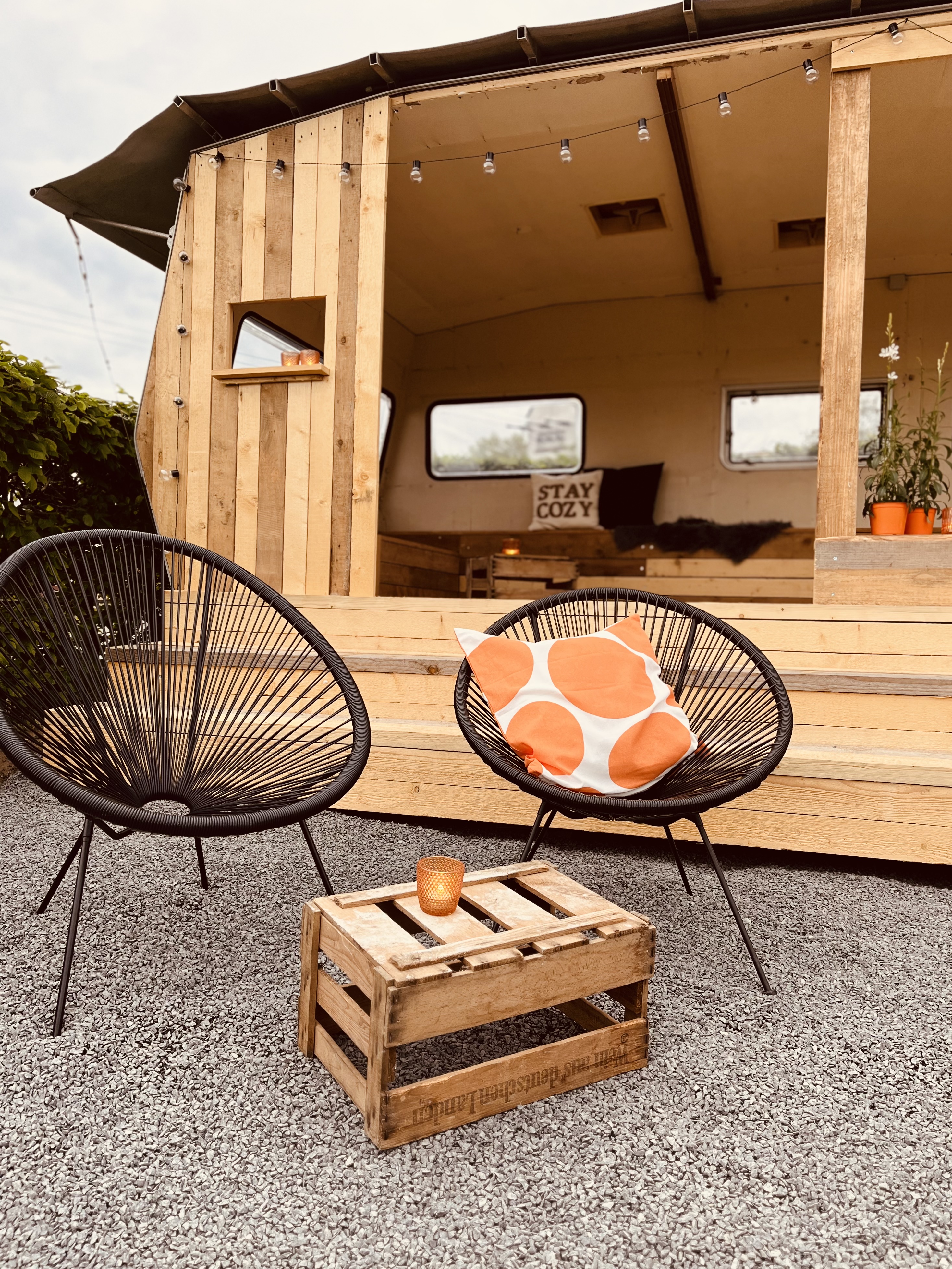 Campingplatz: Aperol-Lounge für entspannte Stunden direkt am See - Hammersee Camping